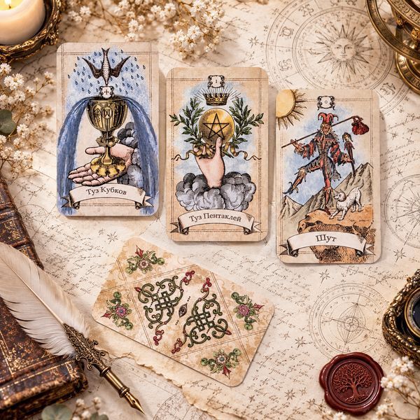 Таро Уэйта &laquo;Старый стиль&raquo; (OldStyle) &mdash; 78 карт (7х12см) с инструкцией и коробочкой ТСтарСтиль-1 фото