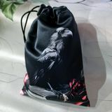 Атласный мешочек "Ворон" для карт Таро и рун, подарков (13х18 см) МШ-19 фото